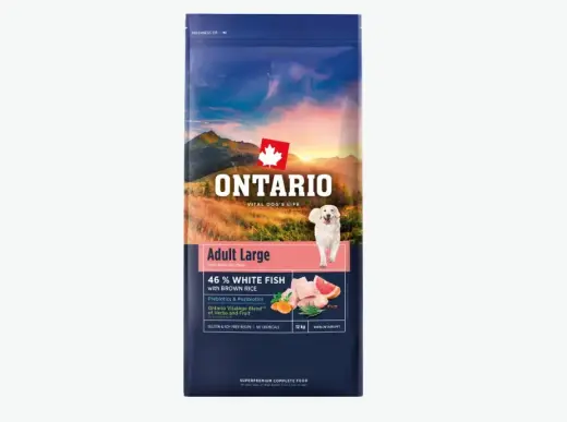Barība suņiem – Ontario Adult Large, Fish and Brown Rice, 12 kg Foto 1