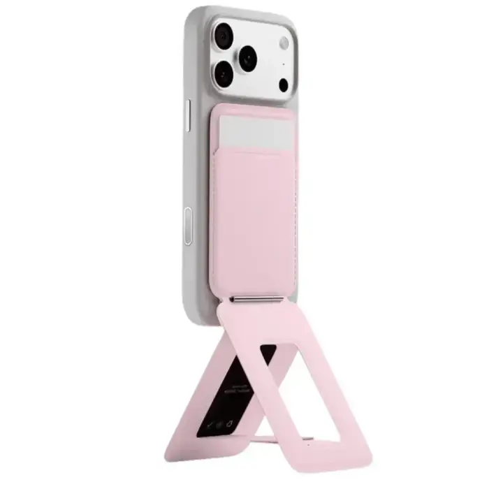 Magnetic stand with wallet for smartphone Moft Movas Tripod MagSafe pink