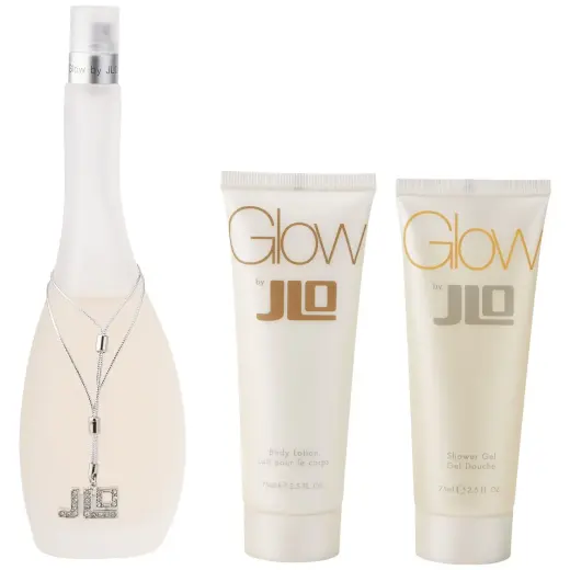 Set Jennifer Lopez: Glow, Eau De Toilette, For Women, 50 ml + Glow, Hydrating, Body Lotion, 75 ml + Glow, Hydrate, Shower Gel, All Skin Types, 75 ml