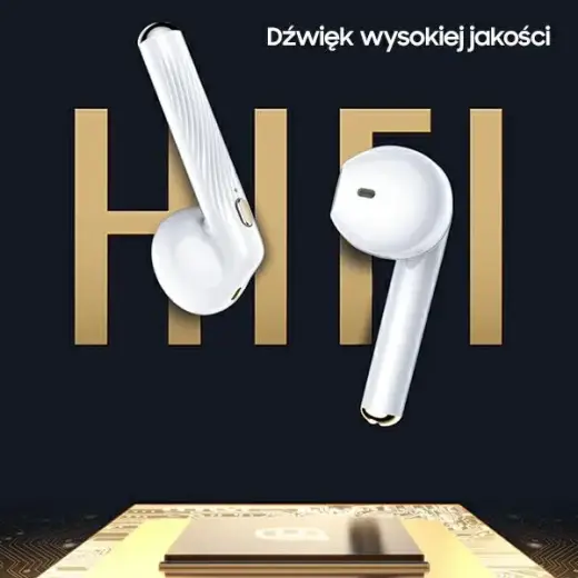 USAMS Słuchawki Bluetooth 5.0 TWS SYseries SY02 bezprzewodowe biały|white BHUSY01 Foto 6
