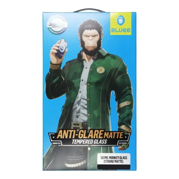 5D Mr. Monkey Glass Anti-Glare Strong Matte aizsargstikls telefona ekrānam iPhone 18 Pro Max