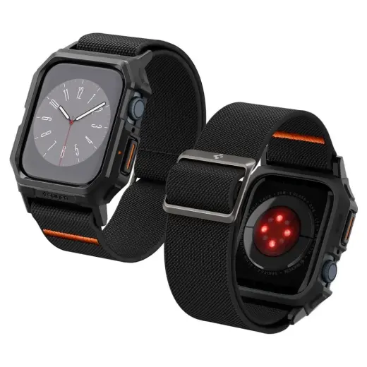 Spigen Lite Fit Pro case with strap for Apple Watch 4 | 5 | 6 | 7 | 8 | 9 | SE (44 | 45 mm) - matte black Фото num