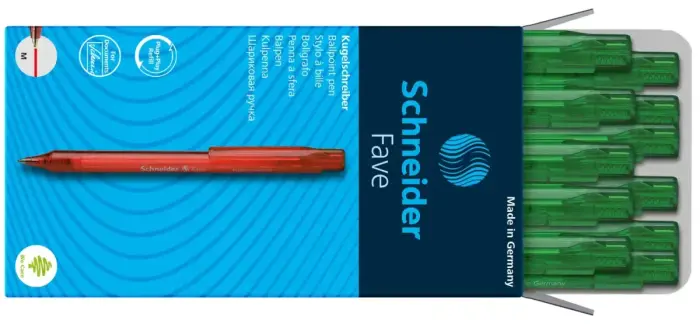 Lodīšu pildspalva SCHNEIDER FAVE 1.0mm, zaļa Foto 3
