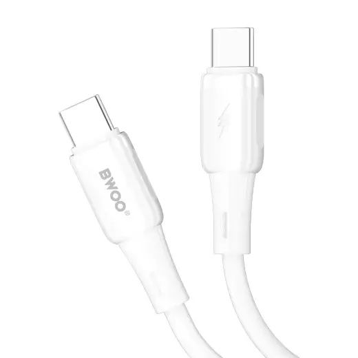 BWOO silicone cable X329CC 65W USB-C 1m white Foto 3