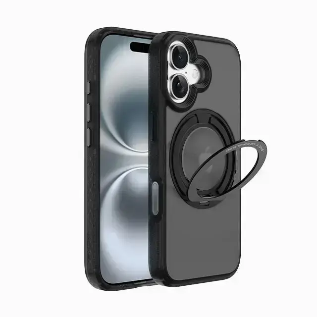 X-ONE Dropguard 2S (stand edition) compatible with MagSafe for iPhone 17 black frost matte