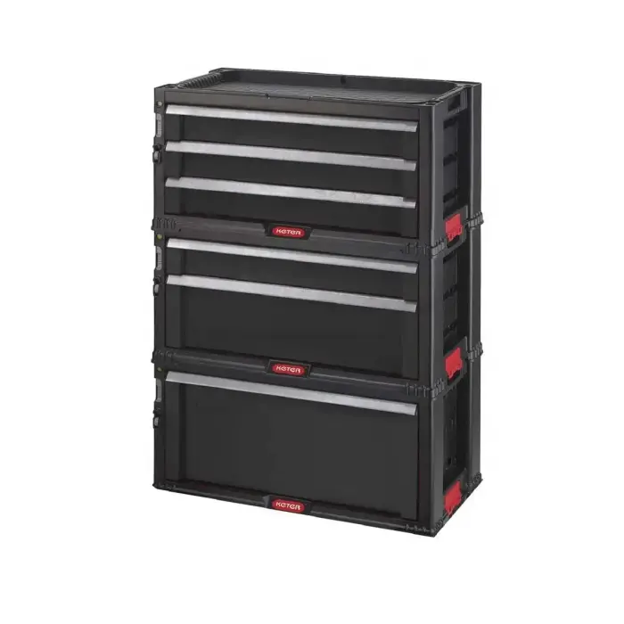 Instrumentu lāde ar 6 atviktnēm uz riteņiem Drawers Tool Chest Set 56,2x28,9x74,2cm Foto 3