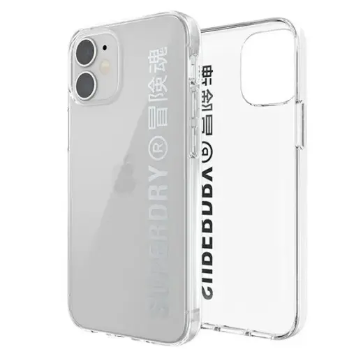 SuperDry Snap iPhone 12 mini Clear Case srebrny|silver 42590 Фото num