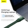 Baseus Bright Mirror 4 3-in-1 провод для передачи данных и зарядки | USB-C на Micro USB, Lightning, USB-C | 100W | 1.1m | зеленый Фото num