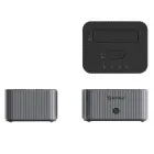 Orico IT28E-C 2-Disk Docking Station with M.2 NVME 2.5"/3.5 HDD/2.5" SSD Clone Function - Gray — Foto 2