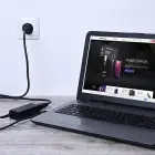 Qoltec Power adapter for laptop 65W | 19V | 3.42A | 5.5*2.5 | +power cable Photo