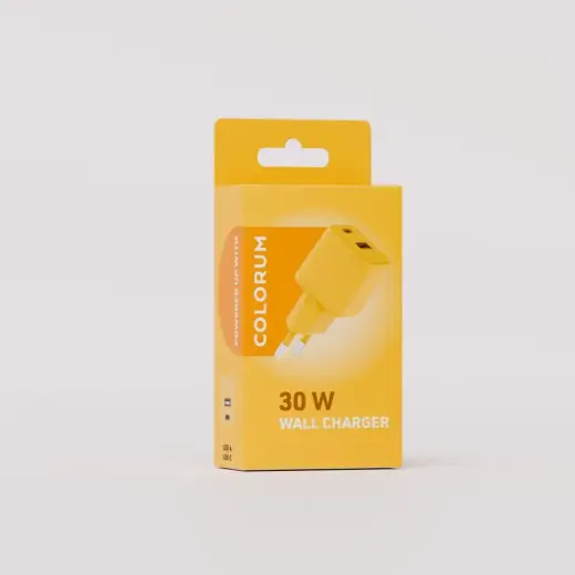 COLORUM CLS30-AC-05 зарядное устройство | 30W | PD | USB-A, USB-C | жёлтое Фото num