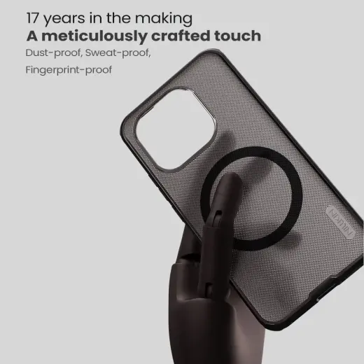 Nillkin Super Frosted PRO Magnetic Back Cover for Xiaomi 15T Transparent Black Foto 3