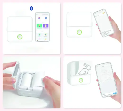 Setty Mini thermal printer bluetooth DT1-0 white Foto 3