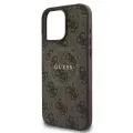 Guess PU Leather 4G Colored Ring MagSafe Case for iPhone 16 Pro Max Brown — Photo 3