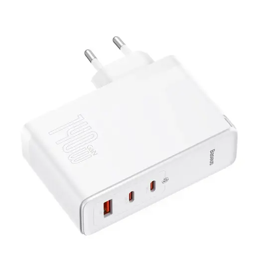 Baseus GaN5 Pro tīkla lādētājs | 140W | GaN | USB-C, USB-A | balts Foto 4