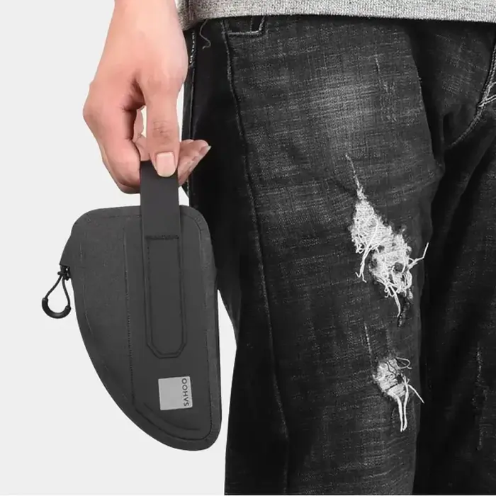 SAHOO bike bag on the bicycle frame with zip 0,3L 122035 black Photo