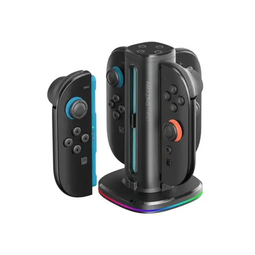 AmazingThing Thunder Pro PlayDock Charger for Nintendo Switch 2 Controllers - Black Foto 2