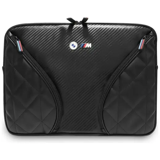 Bag BMW Carbon Pockets & Metal Logo Sleeve 14" black