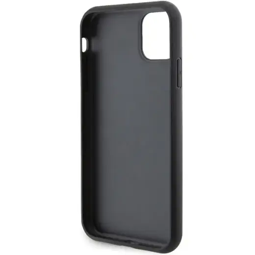 Karl Lagerfeld Gripstand Saffiano Karl&Choupette Pins case for iPhone 11 | Xr - black Photo