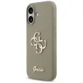 Guess Silicone Big 4G Script maciņš telefonam iPhone 17 brūns — Foto 2