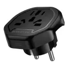 Borofone Travel charger adapter BAC15 - USA, UK, EU, AU black Foto 1