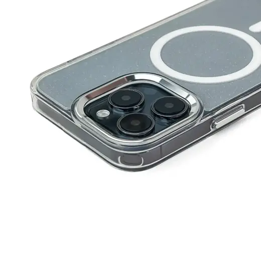 Glitter Case MagSafe Compatible for iPhone 17 Pro Max - Semi-Transparent Foto 3