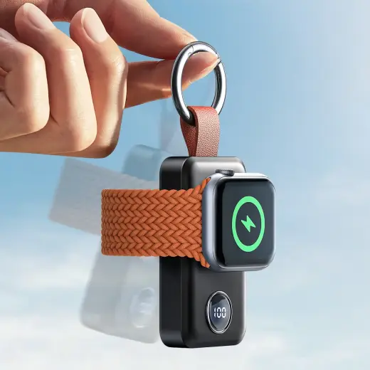 Joyroom JR-WQW01 ārējais akumulators (powerbank) | 2000 mAh | 3W | USB-C, Bezvadu, Apple Watch | melns Foto 8