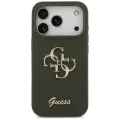 Guess Silicone Big 4G Script phone case for iPhone 17 Pro Max brown — Photo 3