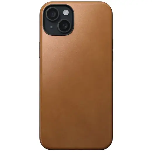 Nomad Modern Leather case for iPhone 15 Plus 6,7" english tan Фото num
