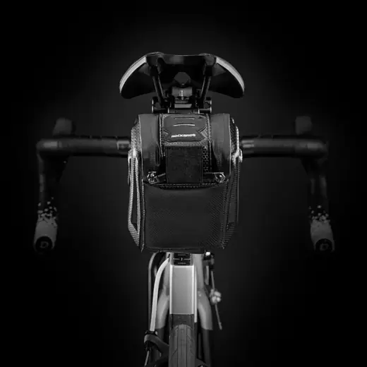 Rockbros B69 bicycle saddle bag 1.7l with easy release system - black Фото num