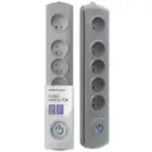 Qoltec Surge protector | 5 sockets | 3m | Grey — Фото 1
