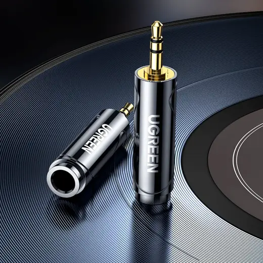 UGREEN adapter | adapter from 3.5 mm jack to 6.5 | 6.35 mm mini jack (grey) Photo