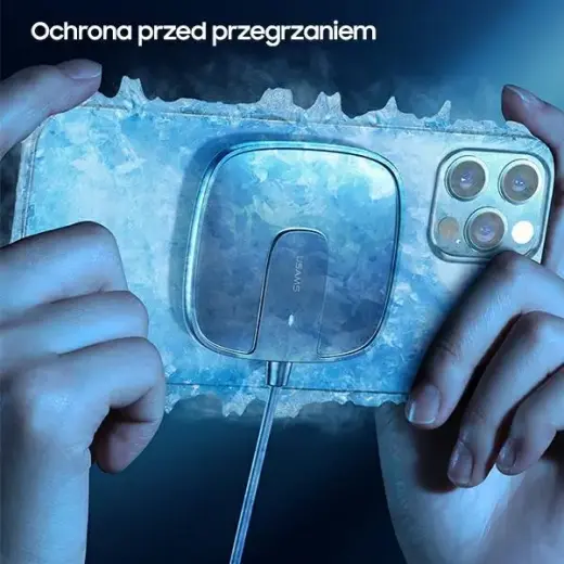 USAMS Ład. indukcyjna US-CD159 magnetic W1 15W Extra-thin iPhone 12 series biały|white CD159DZ02 Фото num