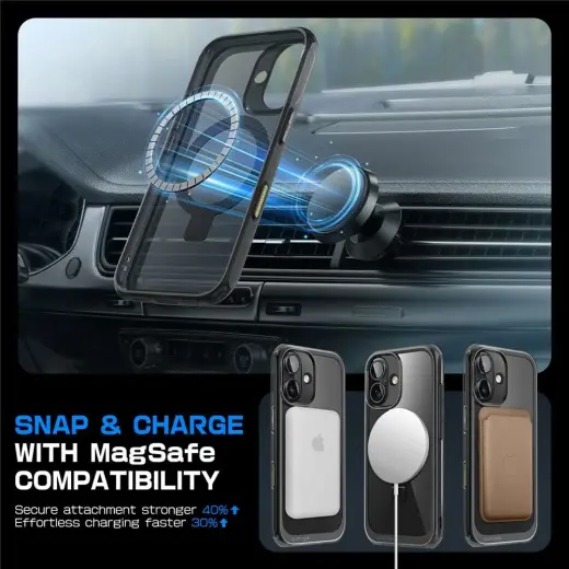 Supcase UB Mag Case with MagSafe for iPhone 16 - Black Photo