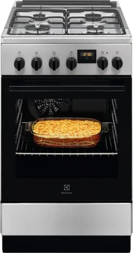 Electrolux gāzes plīts ar elektrisko cepeškrāsni, nerūsējoša tērauda, 50cm Photo