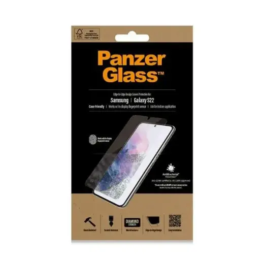 PanzerGlass Ultra-Wide Fit Fingerprint aizsargstikls telefonam Samsung Galaxy S22 5G Foto 4