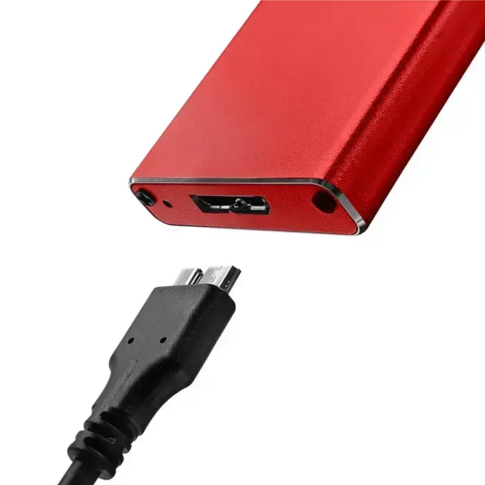 Qoltec Aluminium Enclosure | M.2 SSD drive | SATA | NGFF| USB 3.0 | Super speed 5Gb/s | 2TB | Red Foto 7