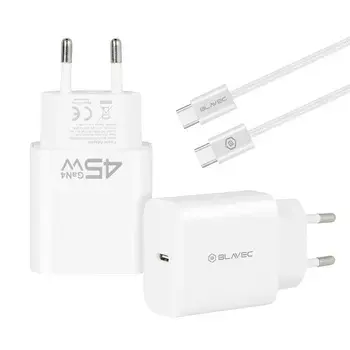 Blavec Wall charger BC-7 GaN4 - Type C - PD QC 45W 3A with Type C to Type C cable (TCBC7G4-CW453A+CC) white (damaged packaging) Foto 3