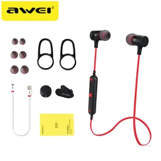 AWEI słuchawki sportowe Bluetooth A920BL czarny|black magnetyczne Foto 7
