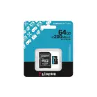Kingston memory card 64GB microSDXC Canvas Go Plus Gen4 200MB/s A2 U3 V30 + adapter Фото num
