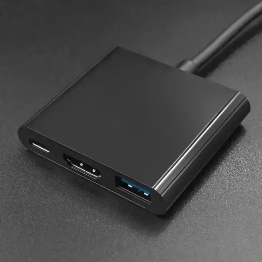 Qoltec Hub Adapter USB-C 3.1 3in1 | USB 3.0 | HDMI 4K | USB-C 3.1 PD 100W Фото num