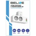 Listwa zasilająca Beline                  z podświetleniem LED 2xUSB-A|USB-C|2xAC biały Photo