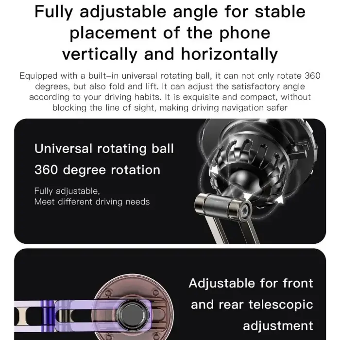 Magnetic car phone holder Forcell F-Grip IronSecure windshield / dashboard black Photo