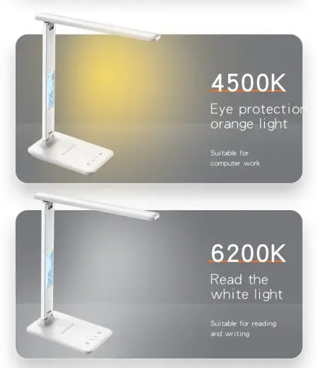 Yesido Desktop lamp DS20 induction with LCD display white Фото num