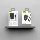 Dudao A26TCEU PD QC 25W GaN USB-A USB-C Wall Charger with USB-C Cable - Black Foto 5