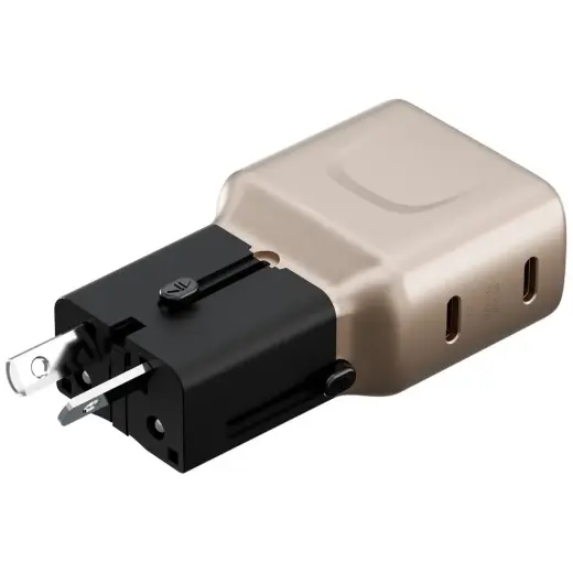 Wall charger Energea TravelGo Adapter 45 2xUSB-C 45W gold-black Photo
