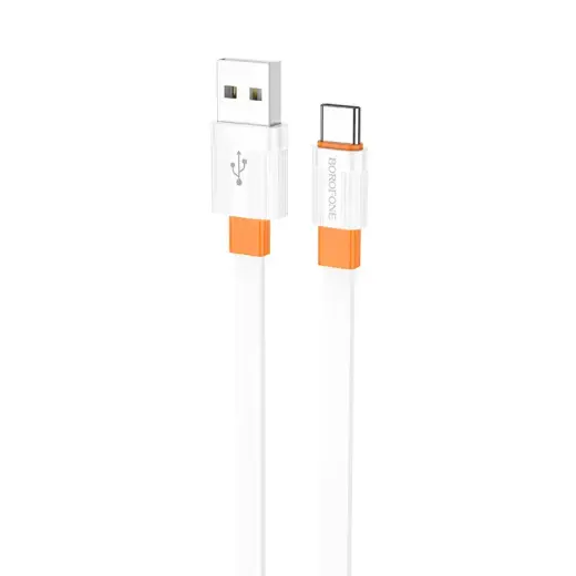 Borofone Cable BX89 Union - USB to Type C - 3A 1 metre white-orange Photo