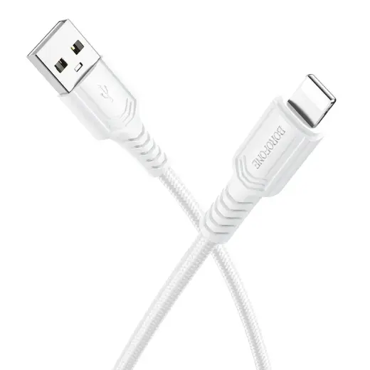 Borofone Cable BX116 Certain - USB to Lightning - 2,4A 1 metre white Photo
