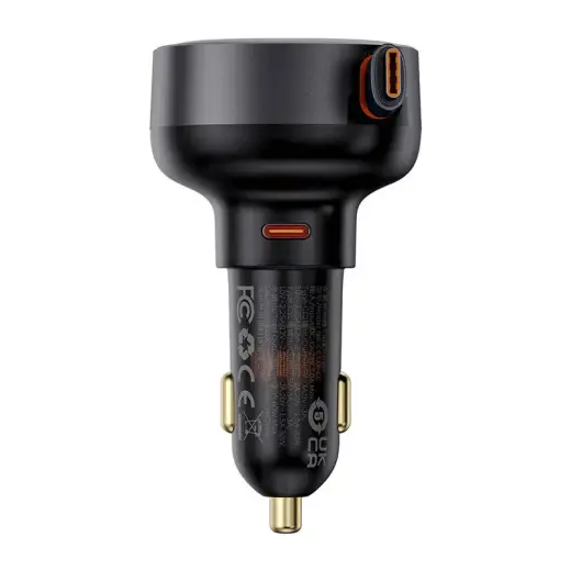 Car Charger Baseus Enjoyment Pro with cable USB-C, 60W (Black) Photo