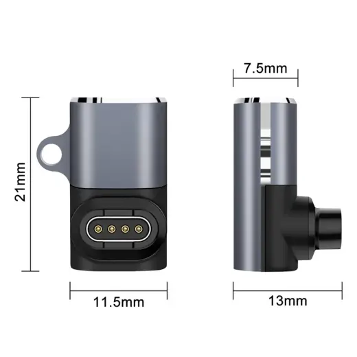 Wozinsky WAYGS1 USB-C Adapter for Garmin Smartwatch - Gray Фото num